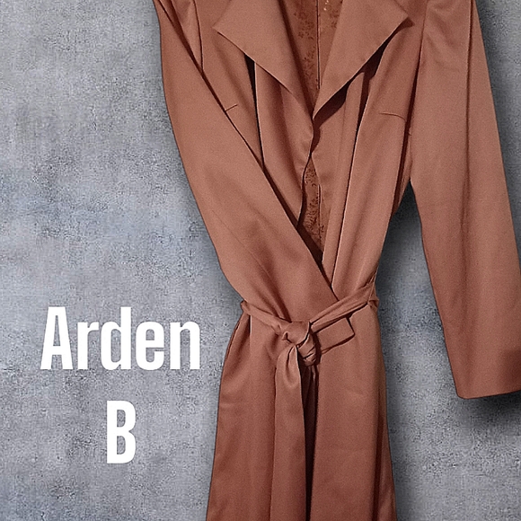 Arden B Jackets & Blazers - Pink Satin Trenchcoat